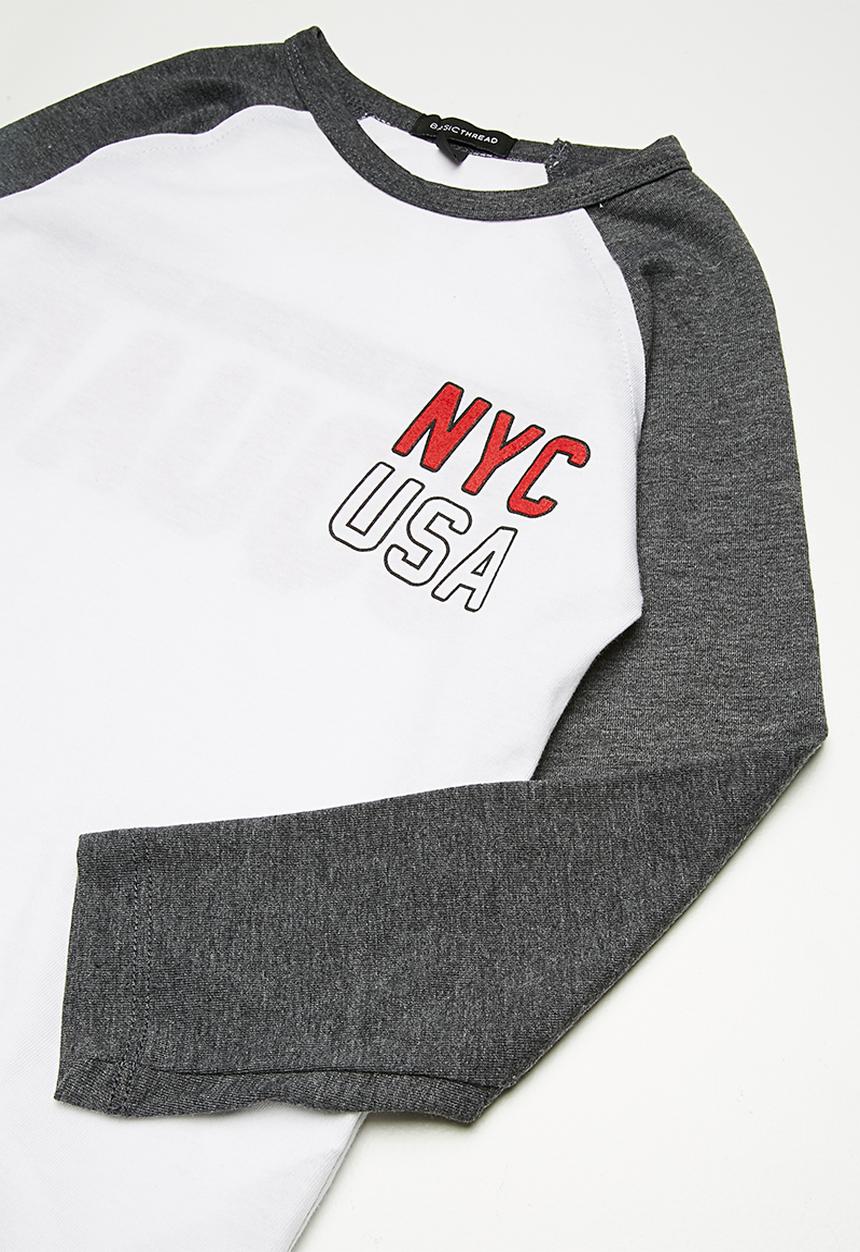 basicthread - Kids boys printed raglan tee