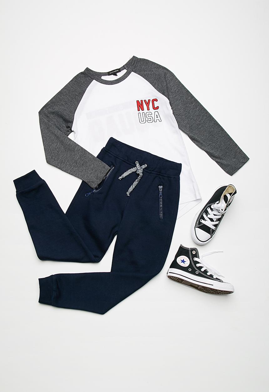 basicthread - Kids zip detail biker joggers