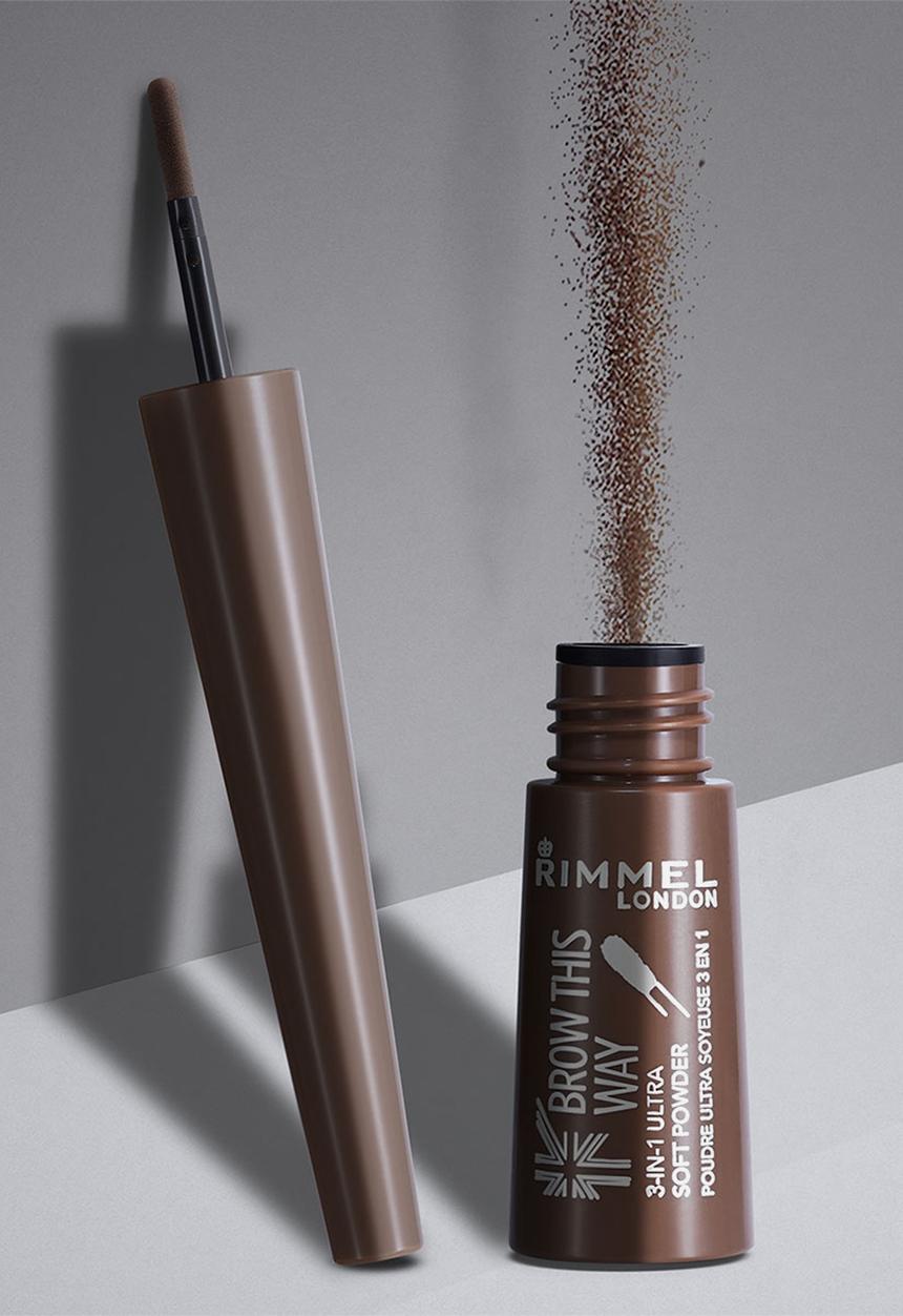 Rimmel - Brow This Way 3-in-1 Filling Powder - Medium Brown