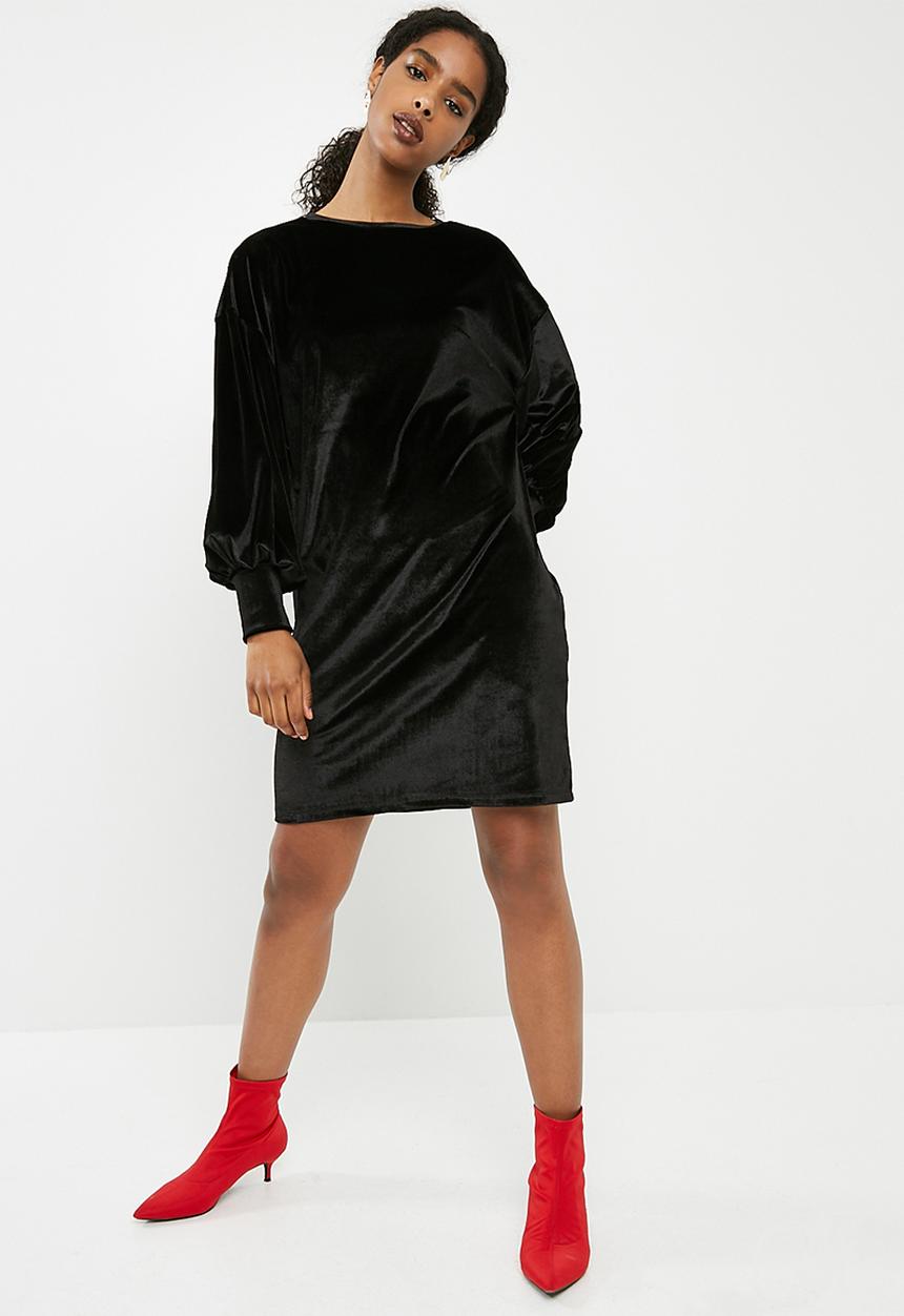 dailyfriday - Longsleeve velvet sweat dress