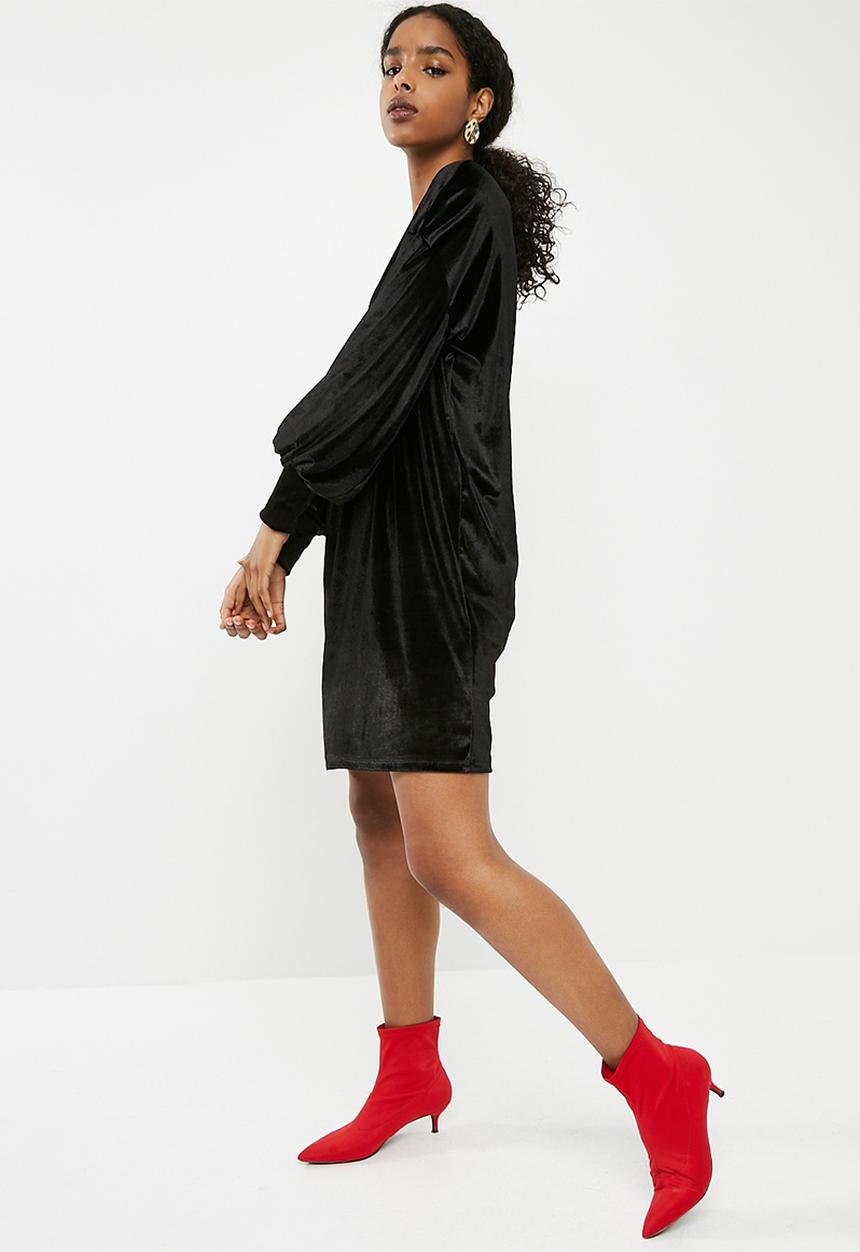 dailyfriday - Longsleeve velvet sweat dress