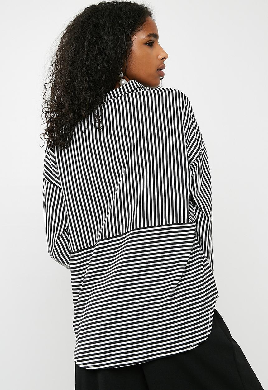 ONLY - Elena striped oversized shirt