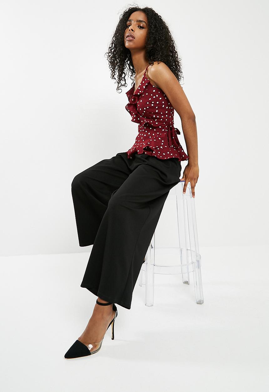 Vero Moda - Henna dot foil wrap singlet