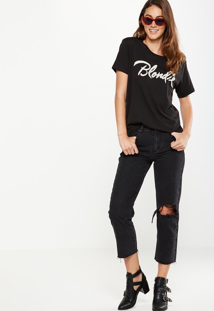 Cotton On - Tbar fox graphic T-shirt - black