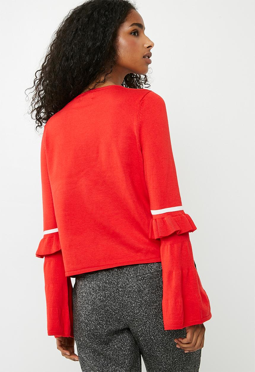 ONLY - Ellen pullover knit - red