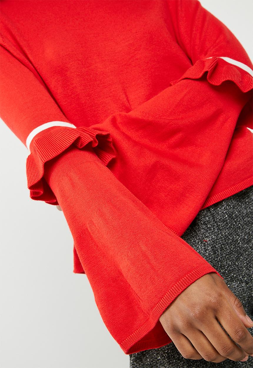 ONLY - Ellen pullover knit - red