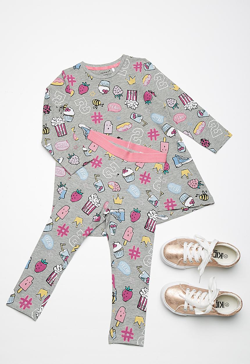 Name It - Berit leggings - grey melange