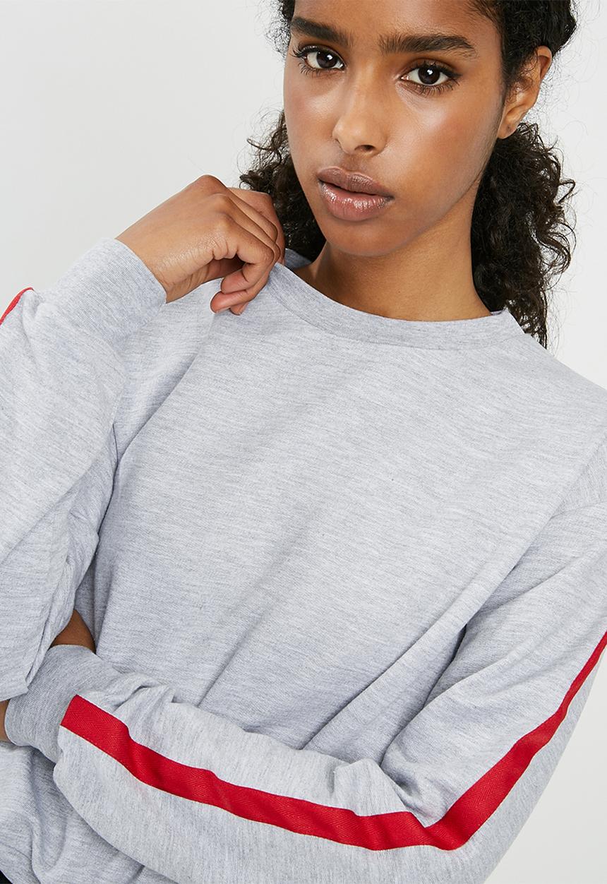 dailyfriday - Sweat top with side stripe