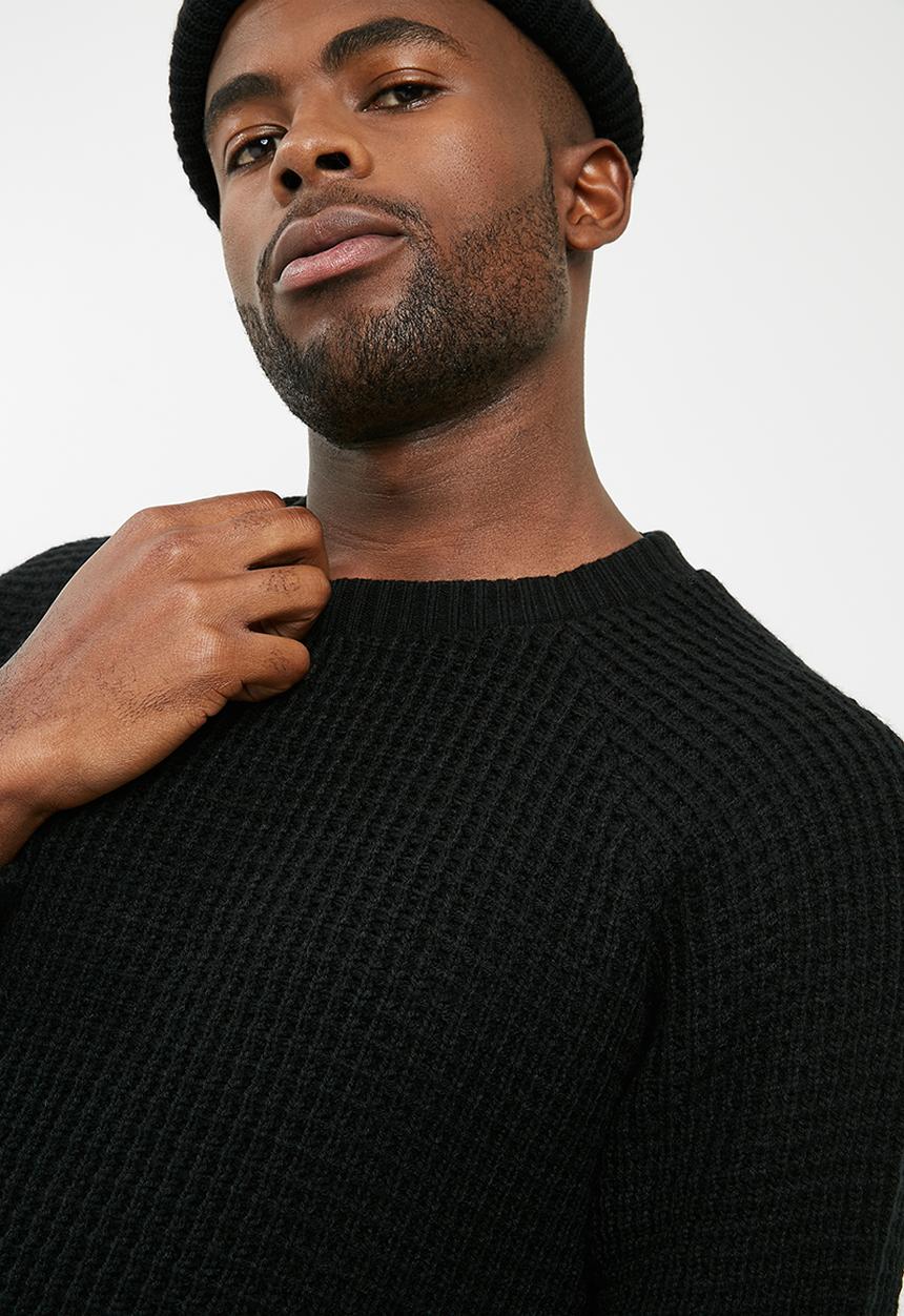 basicthread - Raglan textured knit