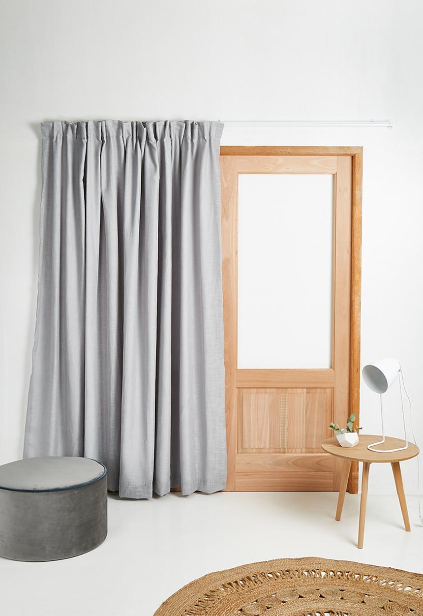 Sixth Floor - Taped lined curtain - grey