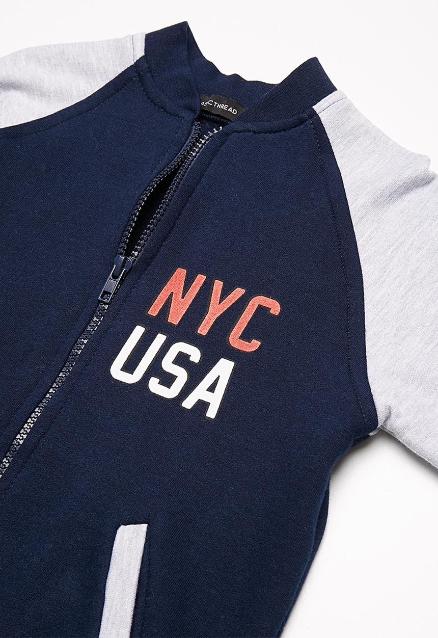 basicthread - Kids boys printed fleece bomber
