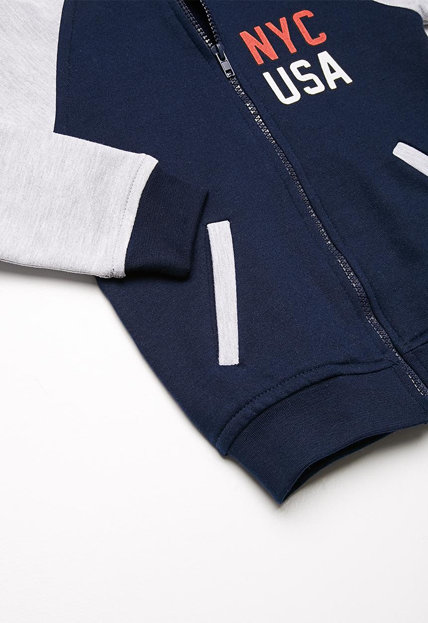 basicthread - Kids boys printed fleece bomber