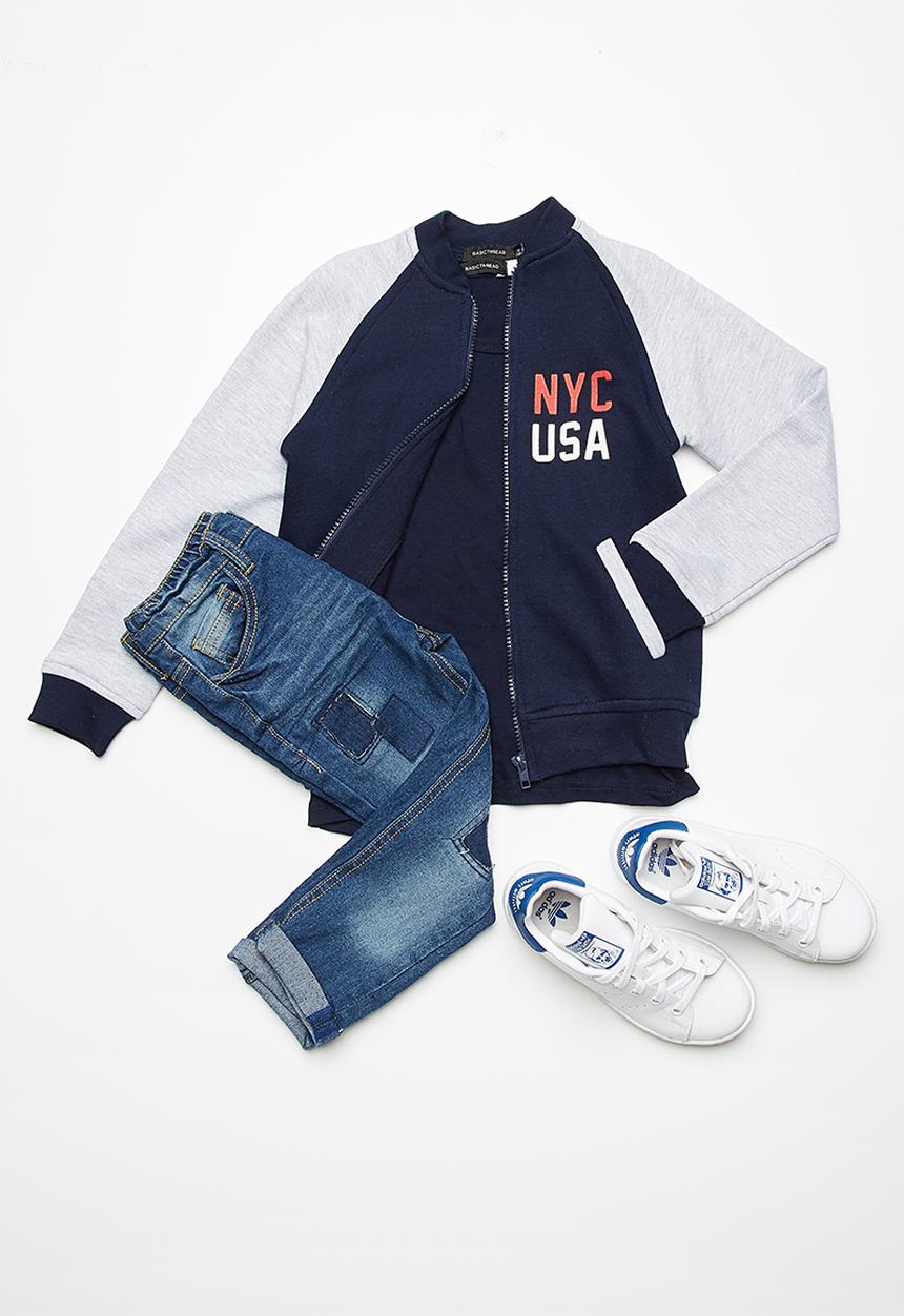 basicthread - Kids boys printed fleece bomber