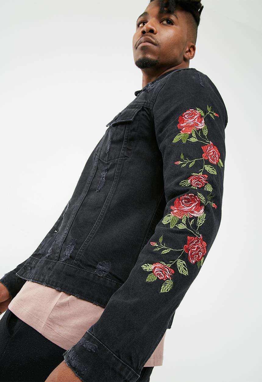 Only & Sons - Roses denim trucker jacket