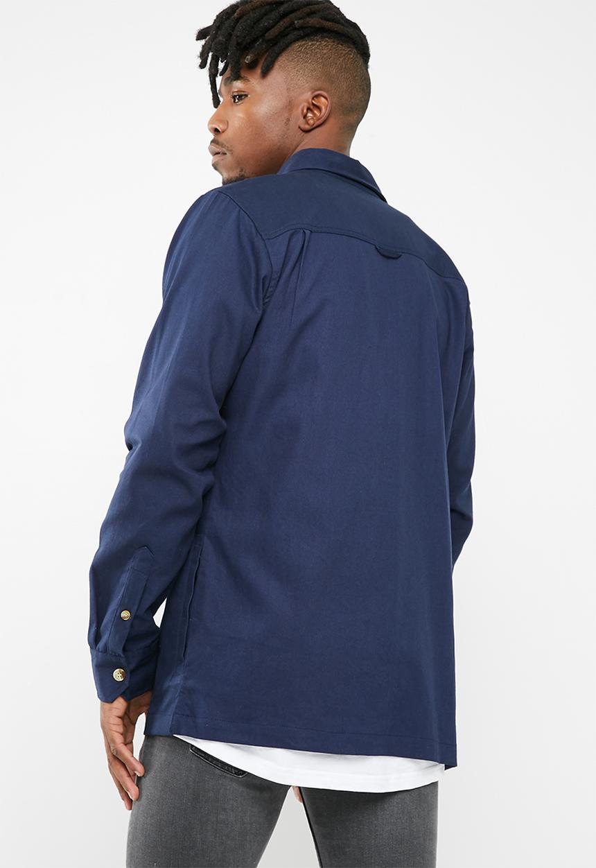 basicthread - Zip-through over-shirt - navy