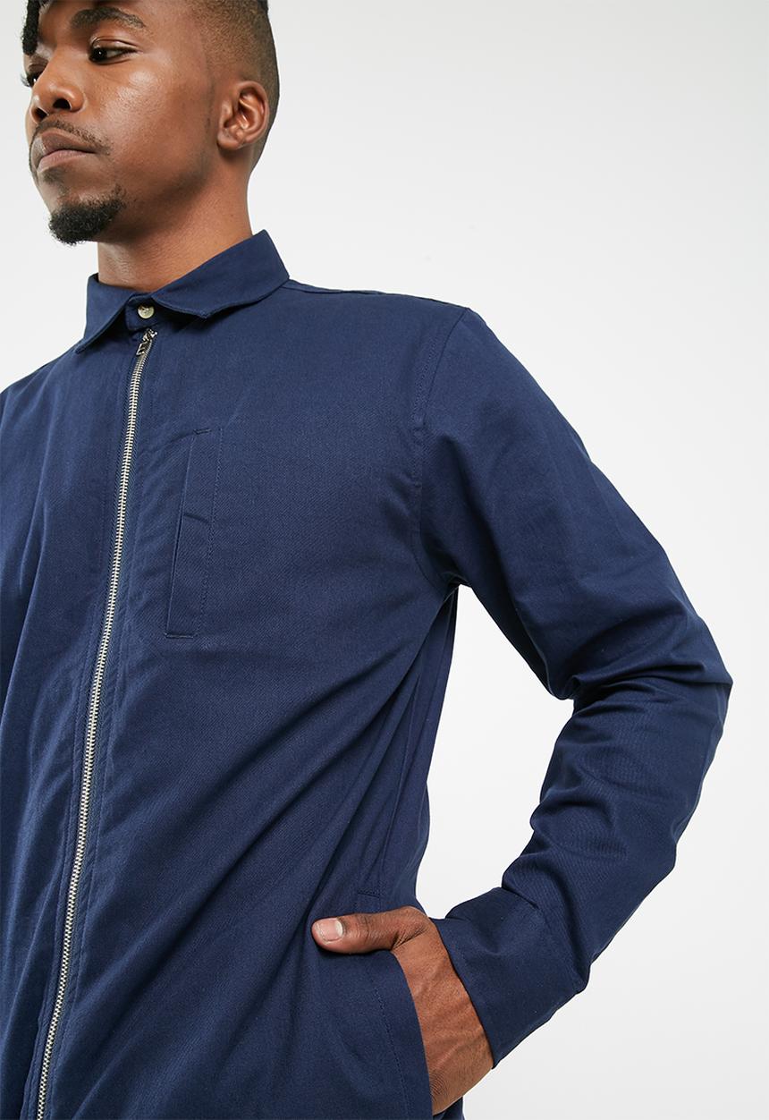 basicthread - Zip-through over-shirt - navy