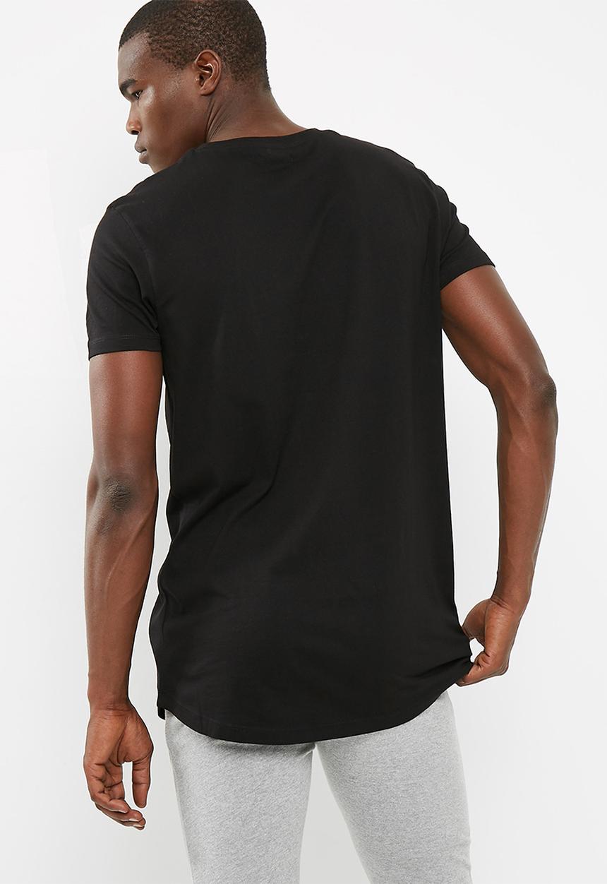 basicthread - Longline curved hem tee 3 pack