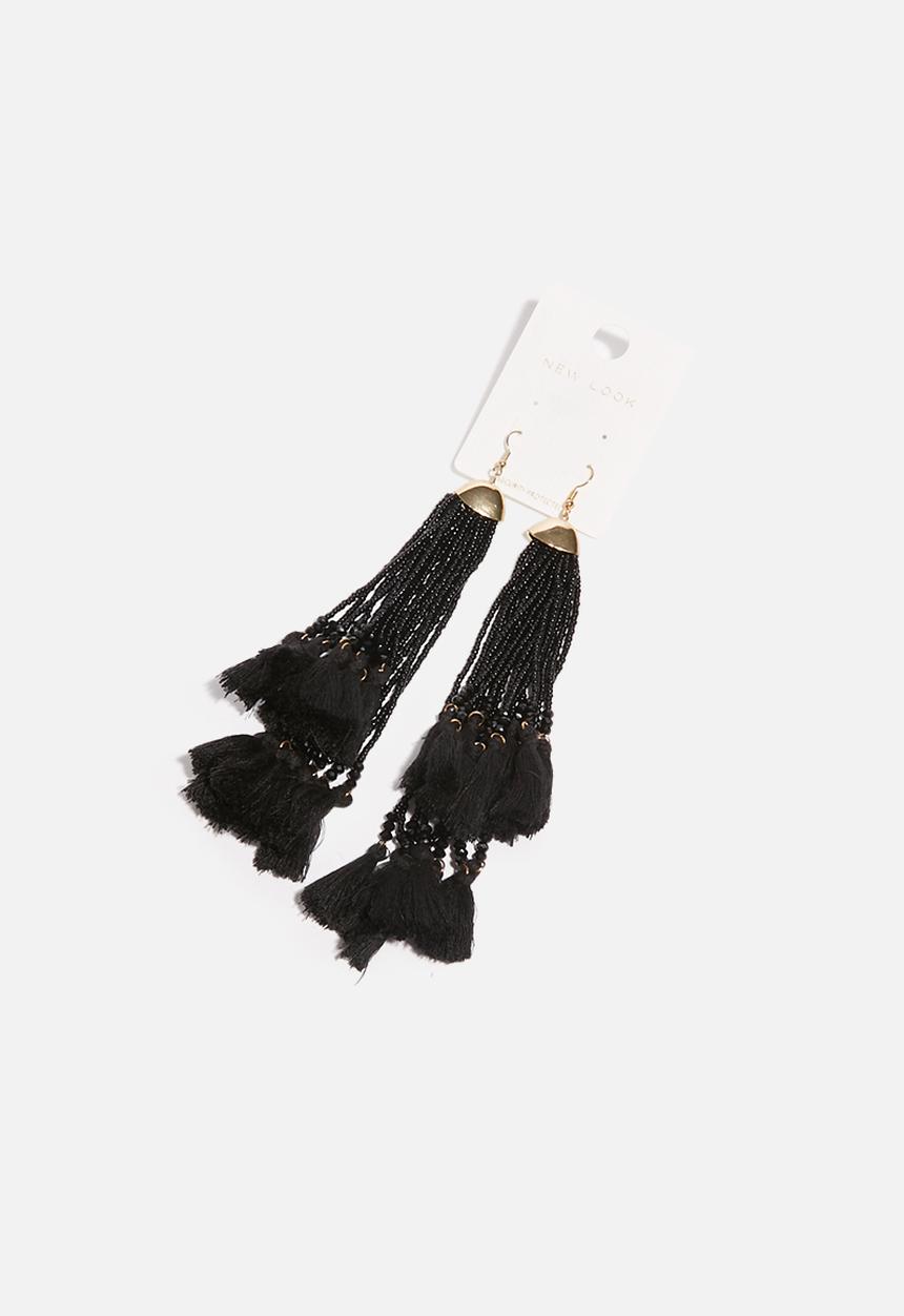 New Look - 40s bead tassel earrings