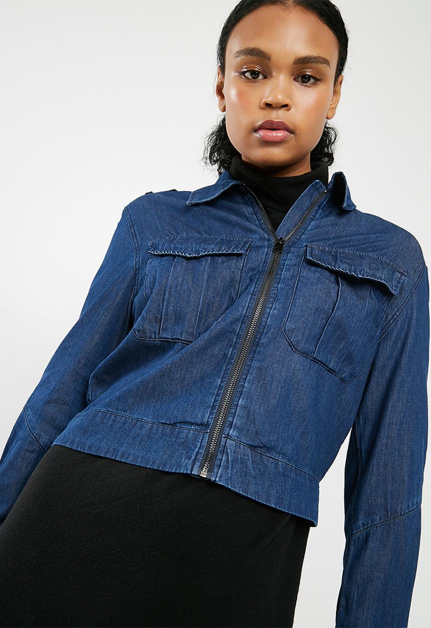 G-STAR - Army cropped denim jacket