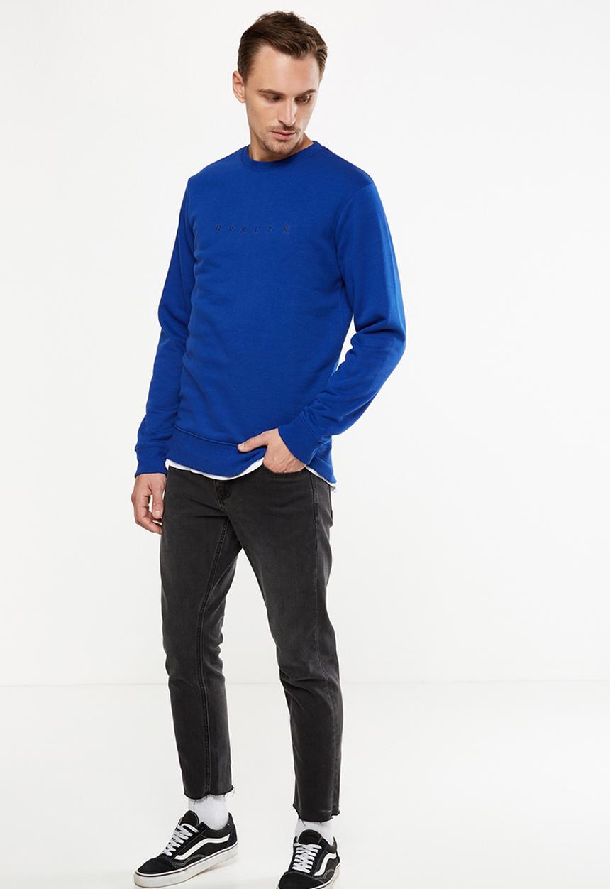 Cotton On - Crew fleece sweat - blue