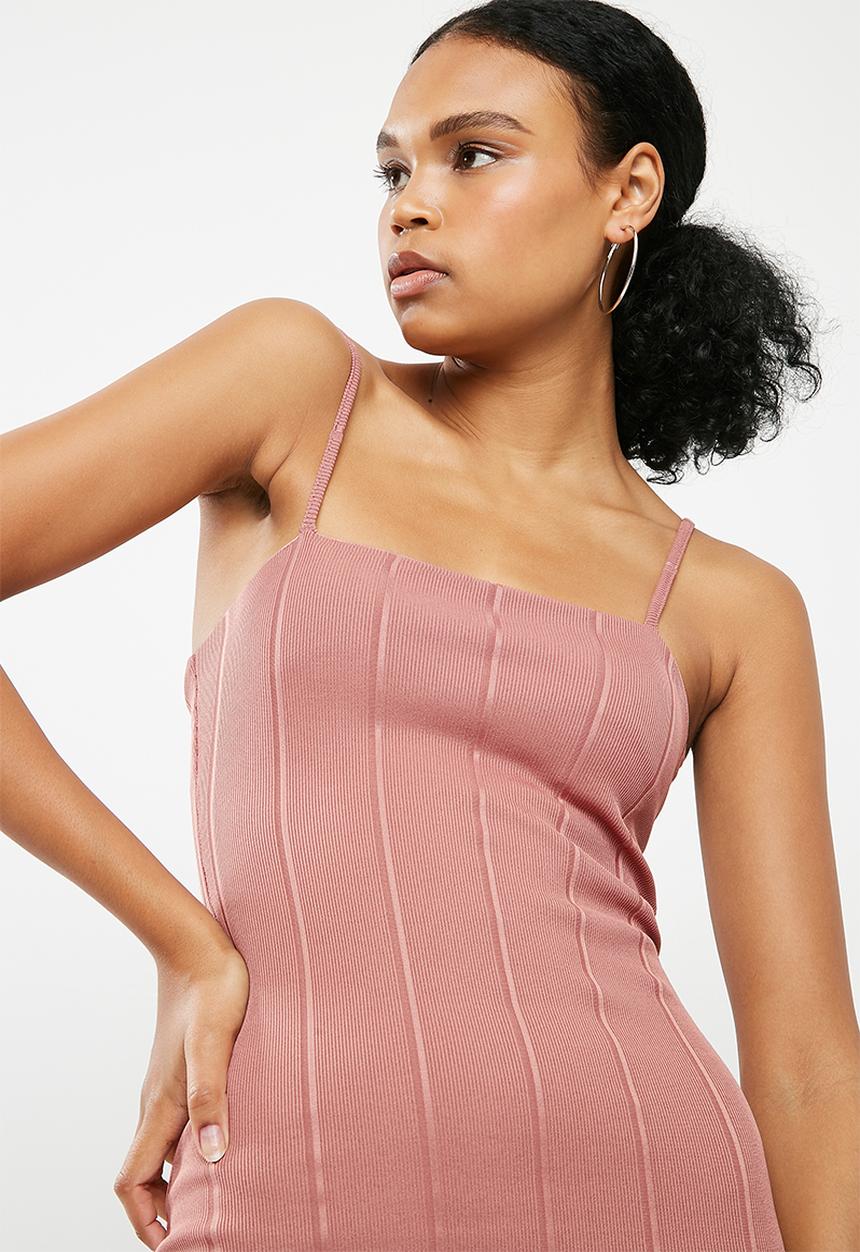 Missguided - Strappy square neck bandage bodycon dress