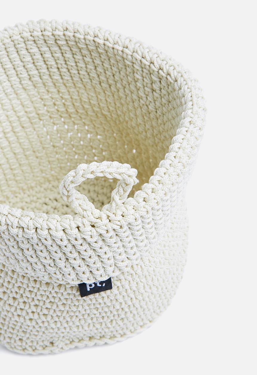 Present Time - Weave PP basket set - white 