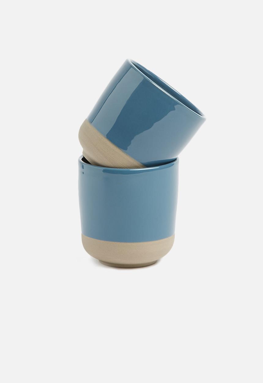 Present Time - Brisk cup set of 2 - blue
