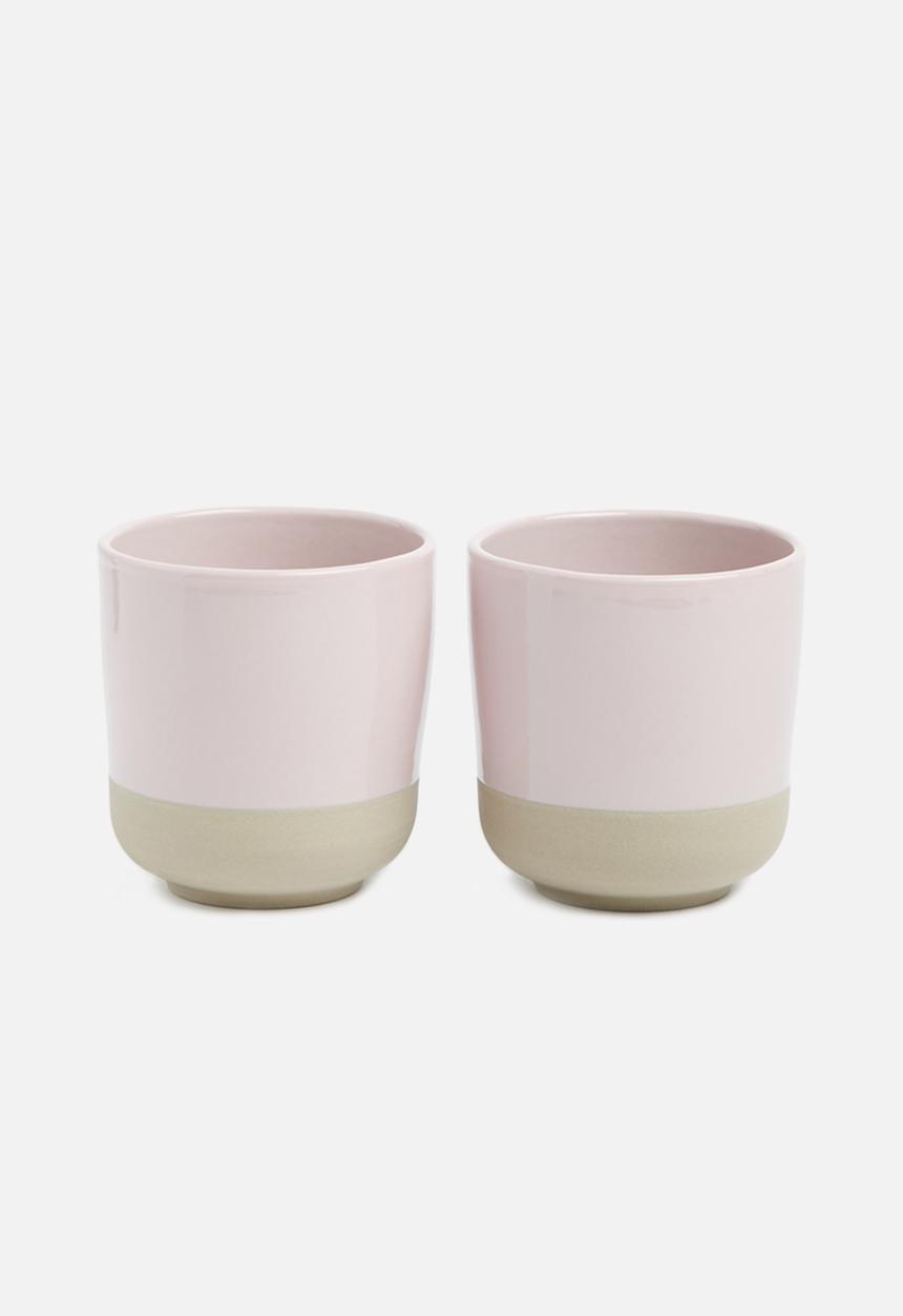 Present Time - Brisk cup set of 2 - pink