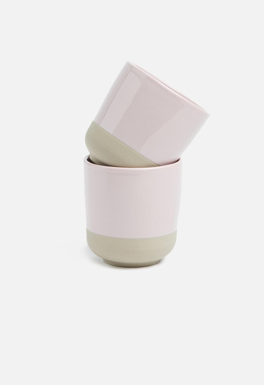 Present Time - Brisk cup set of 2 - pink