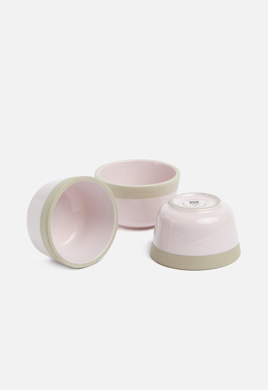 Present Time - Brisk dip bowl set of 3 - pink