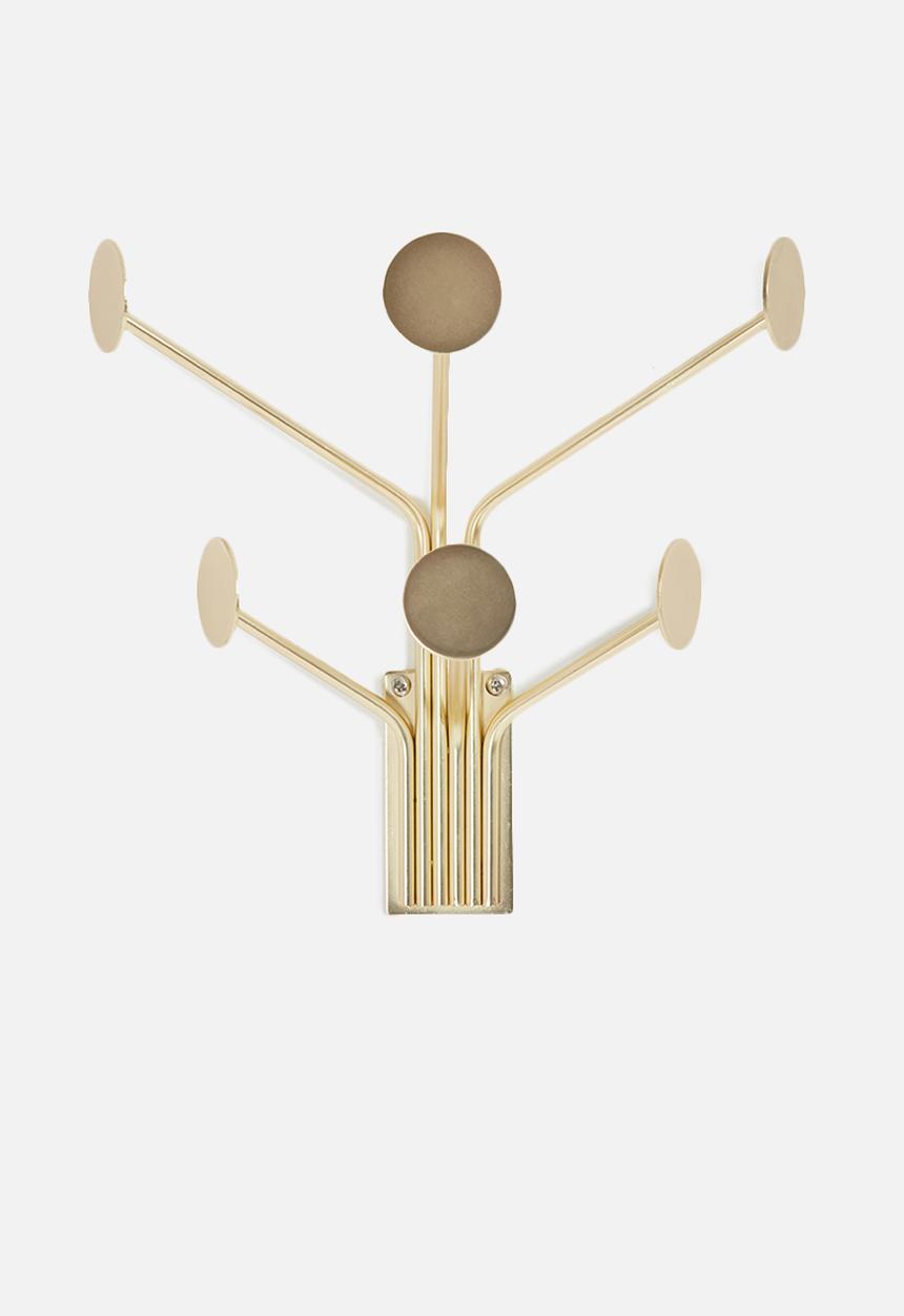 Present Time - Wall dots coat hanger - gold