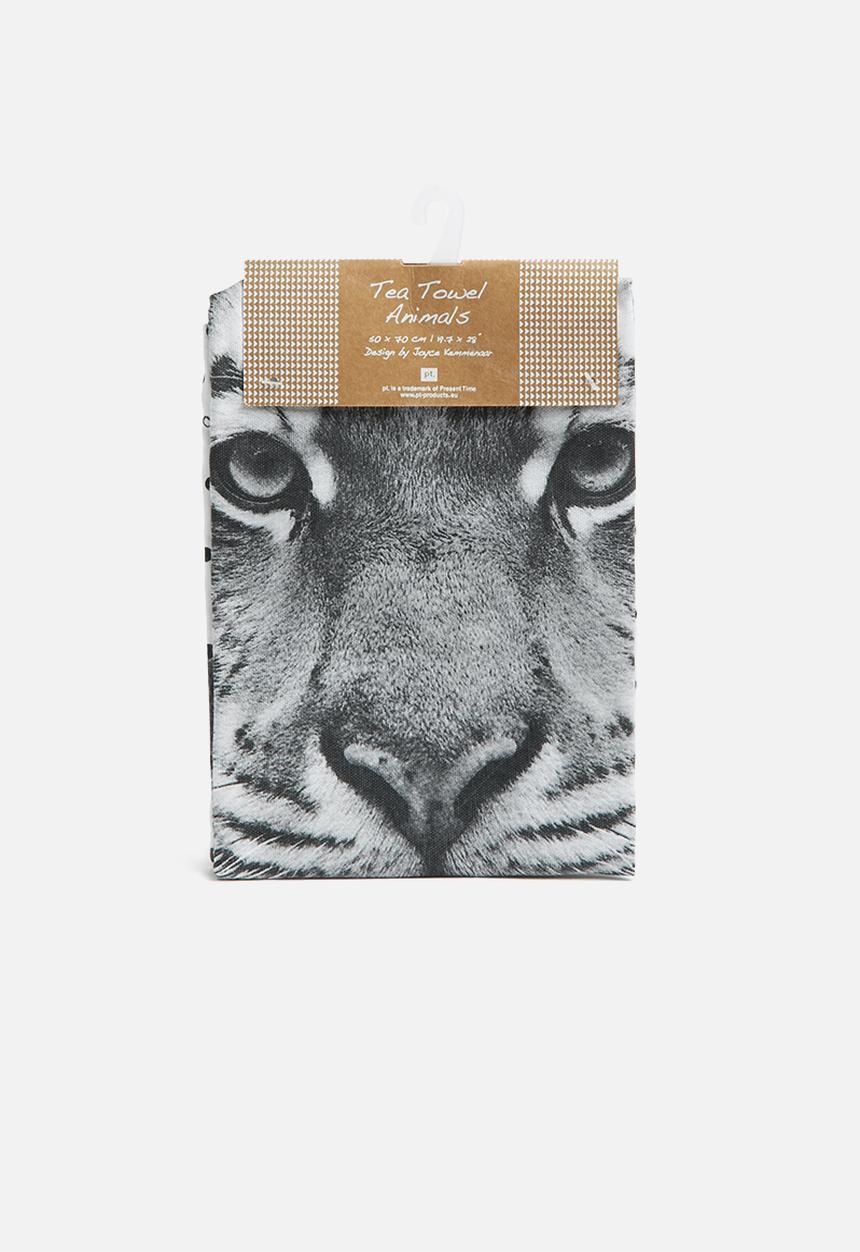 Present Time - Tiger face tea towel