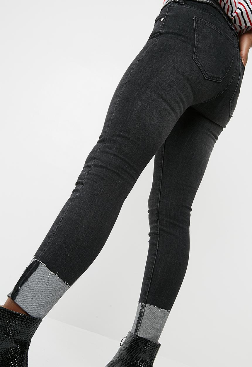 Cotton On - Mid rise grazer skinny jean - black