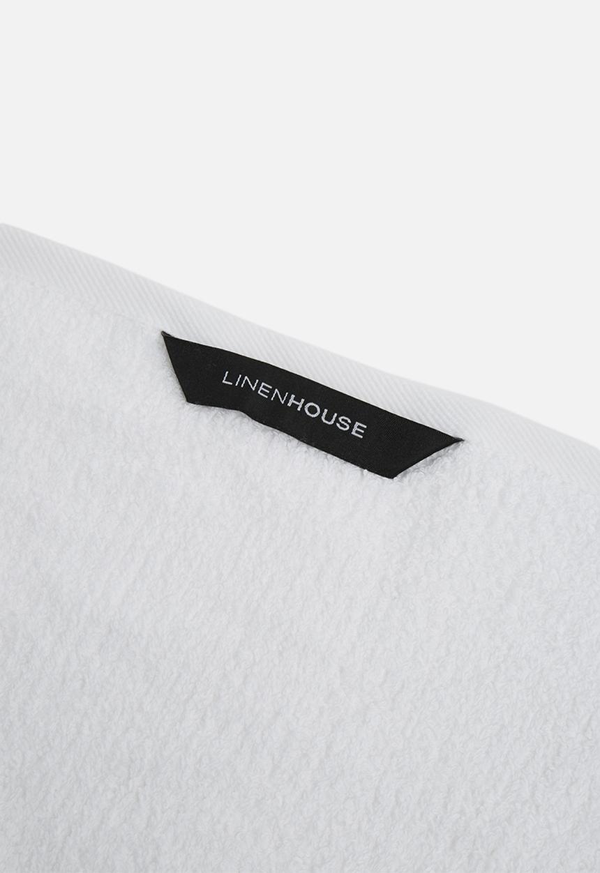 Linen House - Reed towel  -  white