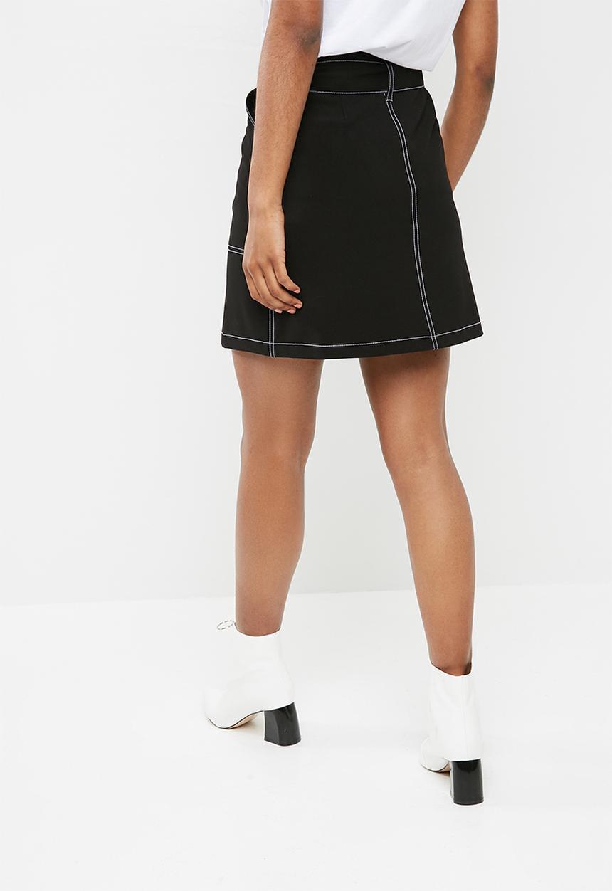 dailyfriday - Paperbag mini skirt - black