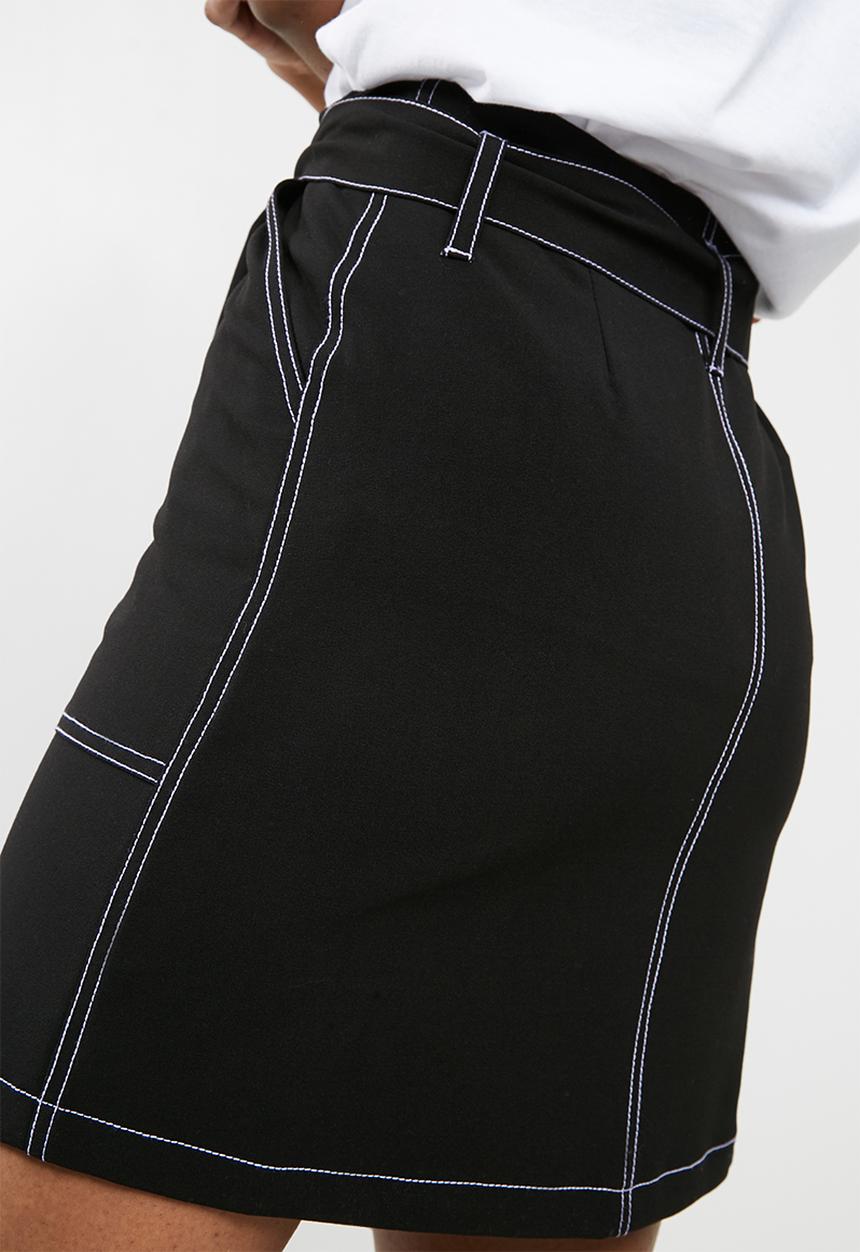 dailyfriday - Paperbag mini skirt - black