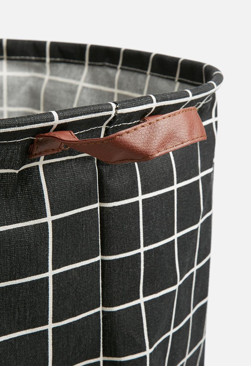 Sixth Floor - Grid laundry basket - black
