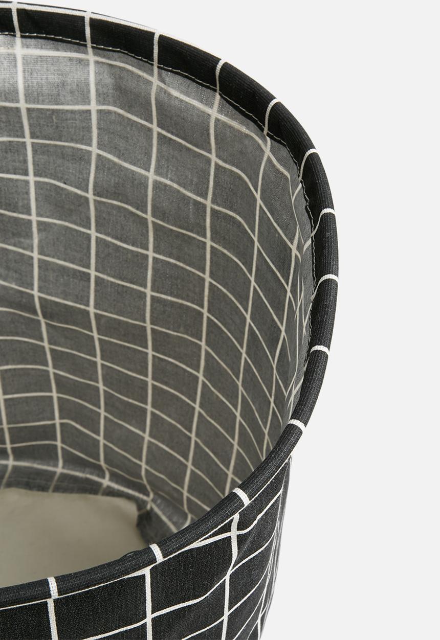 Sixth Floor - Grid laundry basket - black