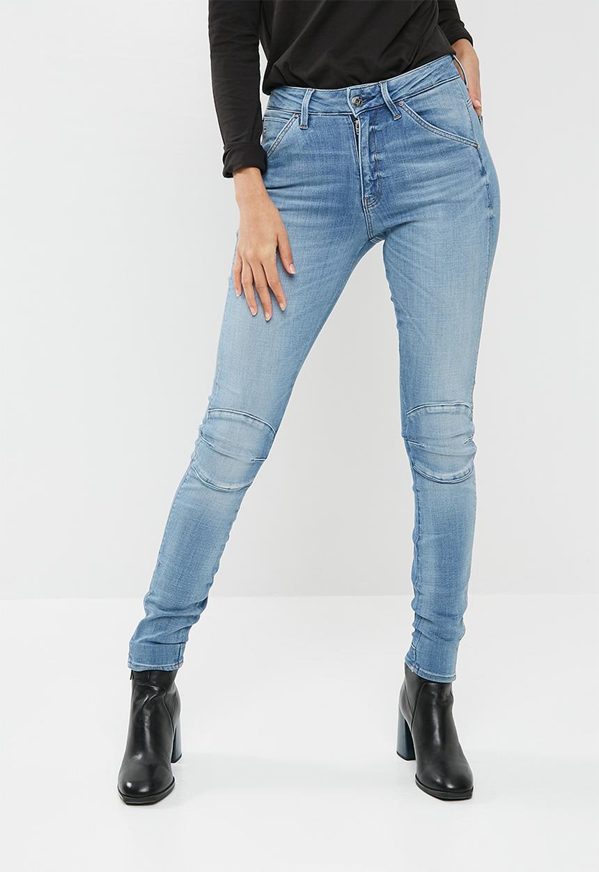 G-STAR - 5622 high waisted shape super skinny  - blue
