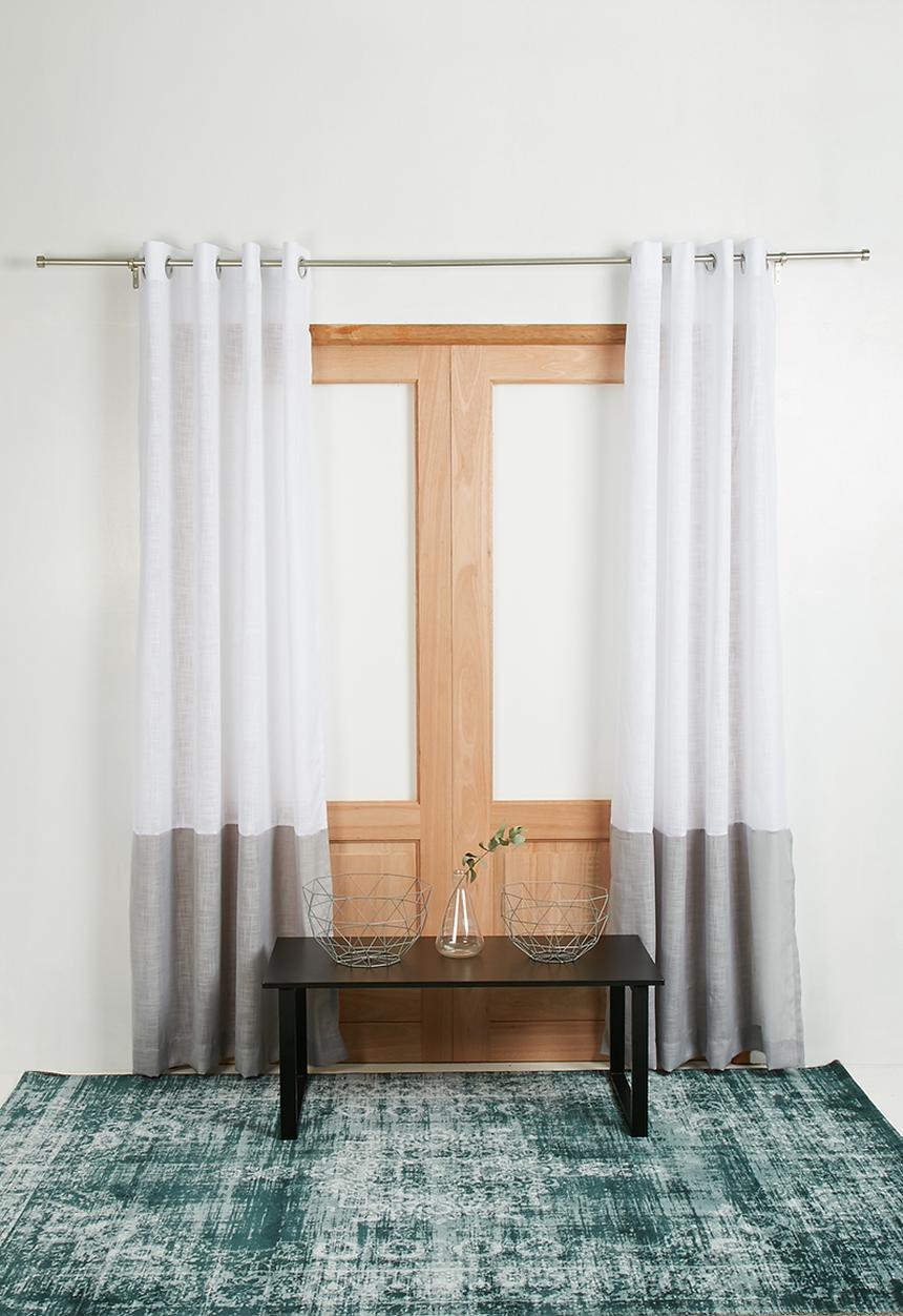 Sixth Floor - Two tone eyelet curtain
