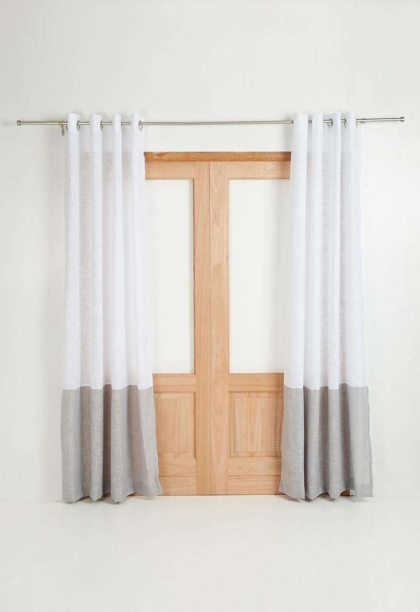 Sixth Floor - Two tone eyelet curtain