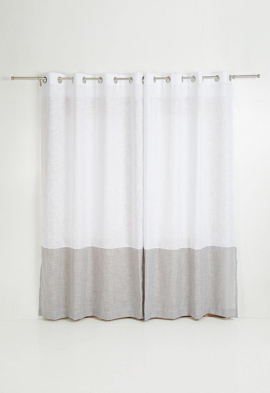Sixth Floor - Two tone eyelet curtain