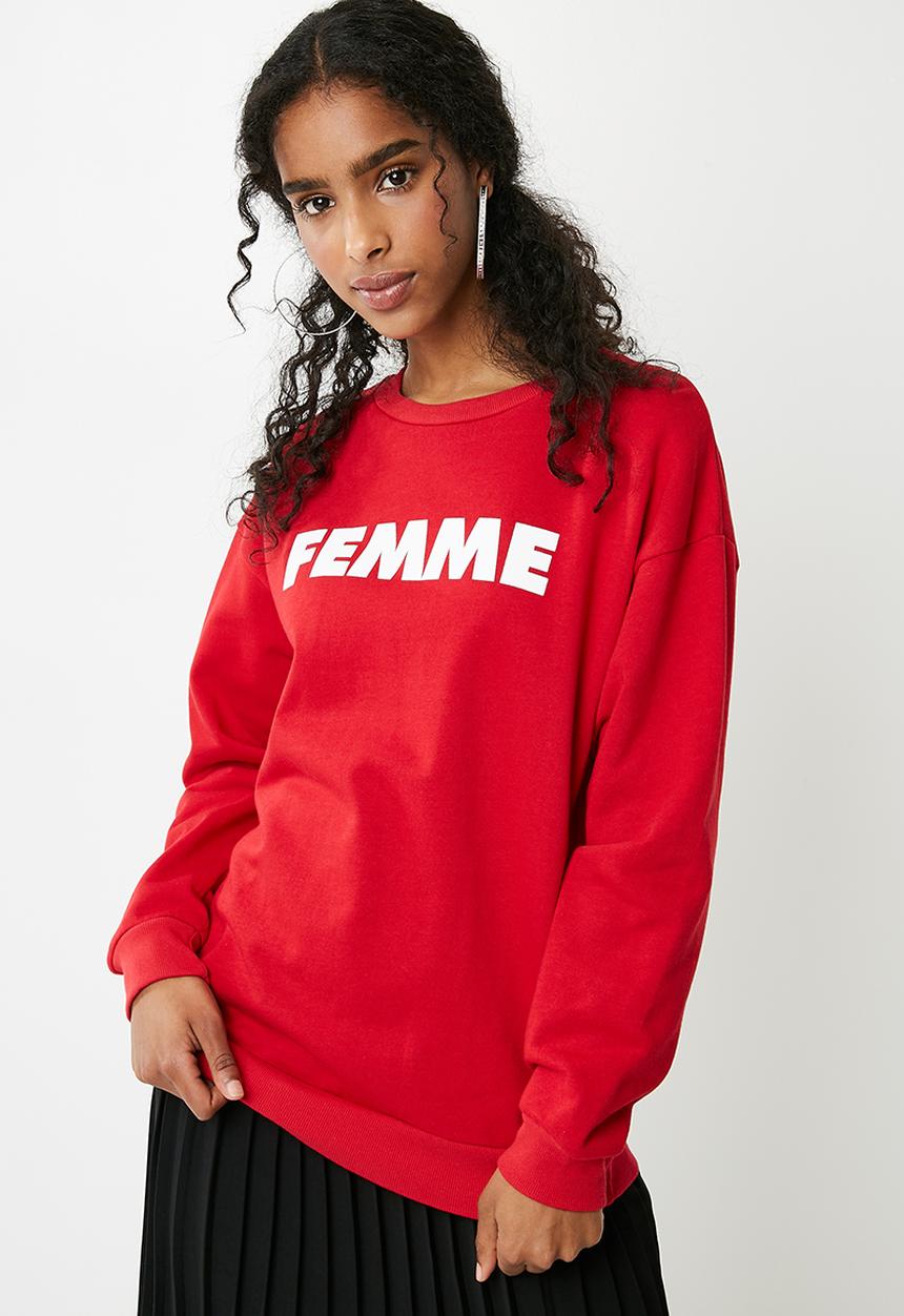dailyfriday - Printed sweat top - red 