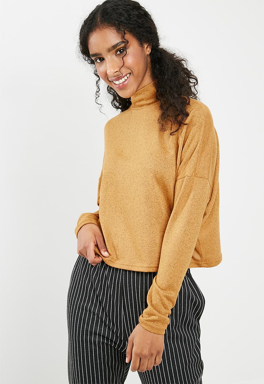 dailyfriday - Slouchy turtleneck top - yellow