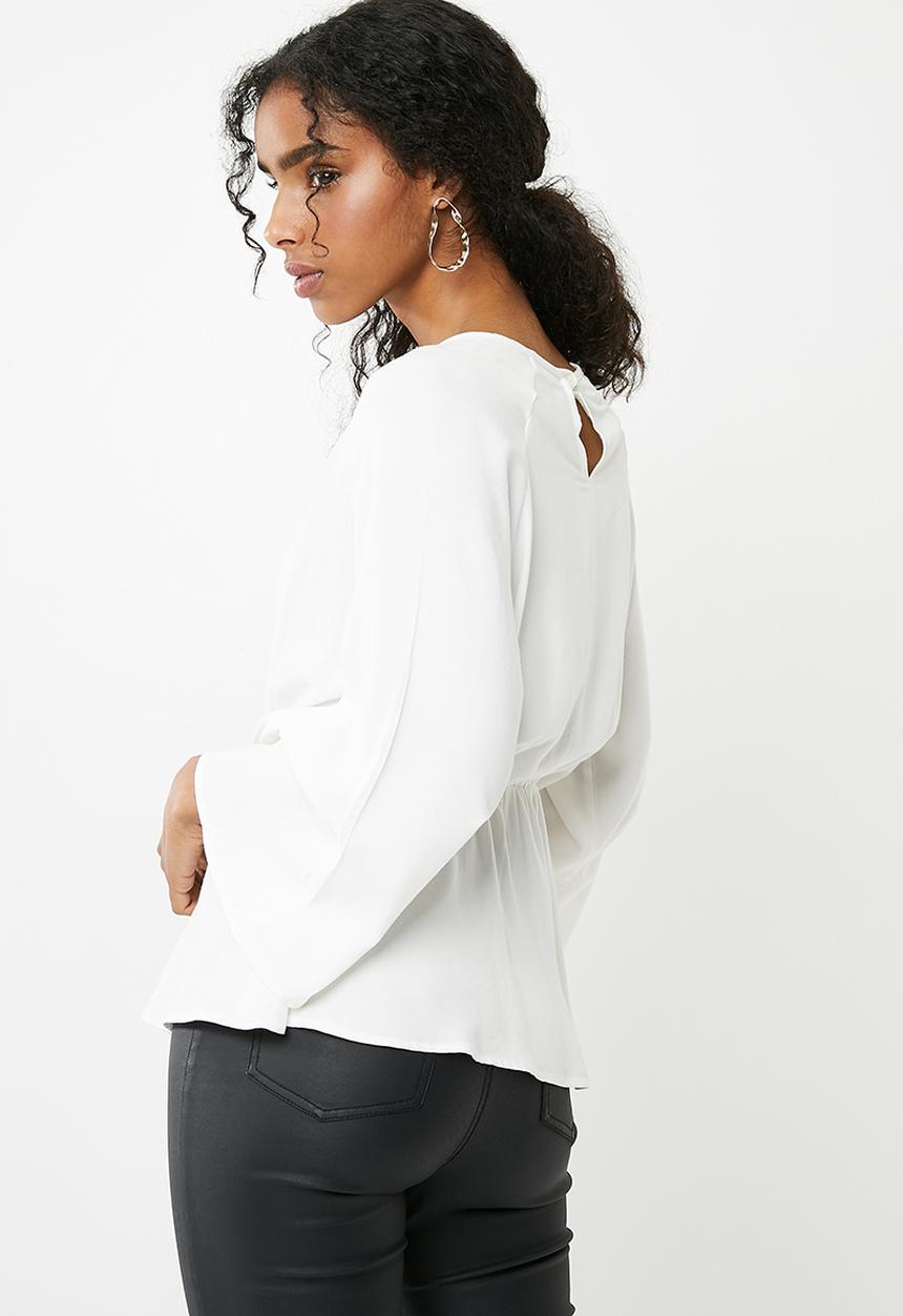 dailyfriday - Tie front blouse - white 