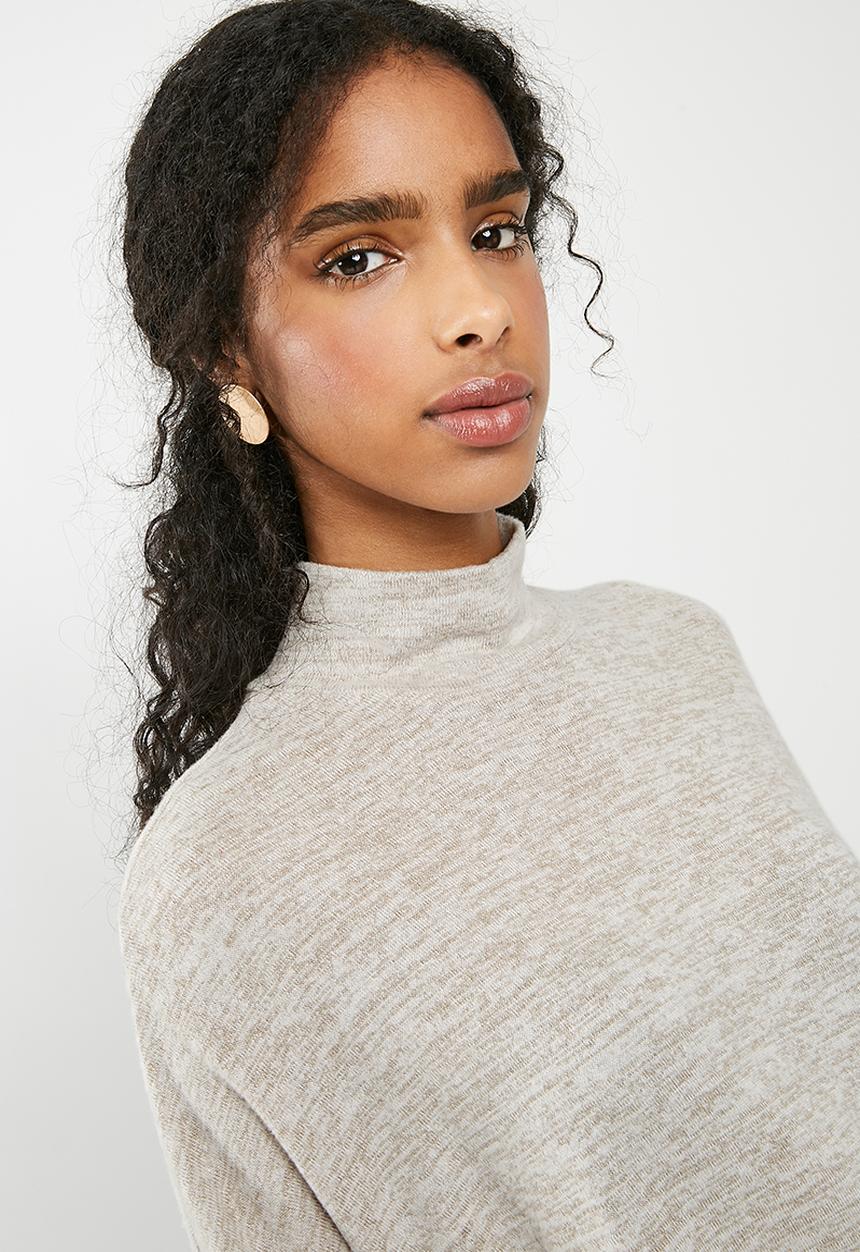 dailyfriday - Slouchy turtleneck top - cream 