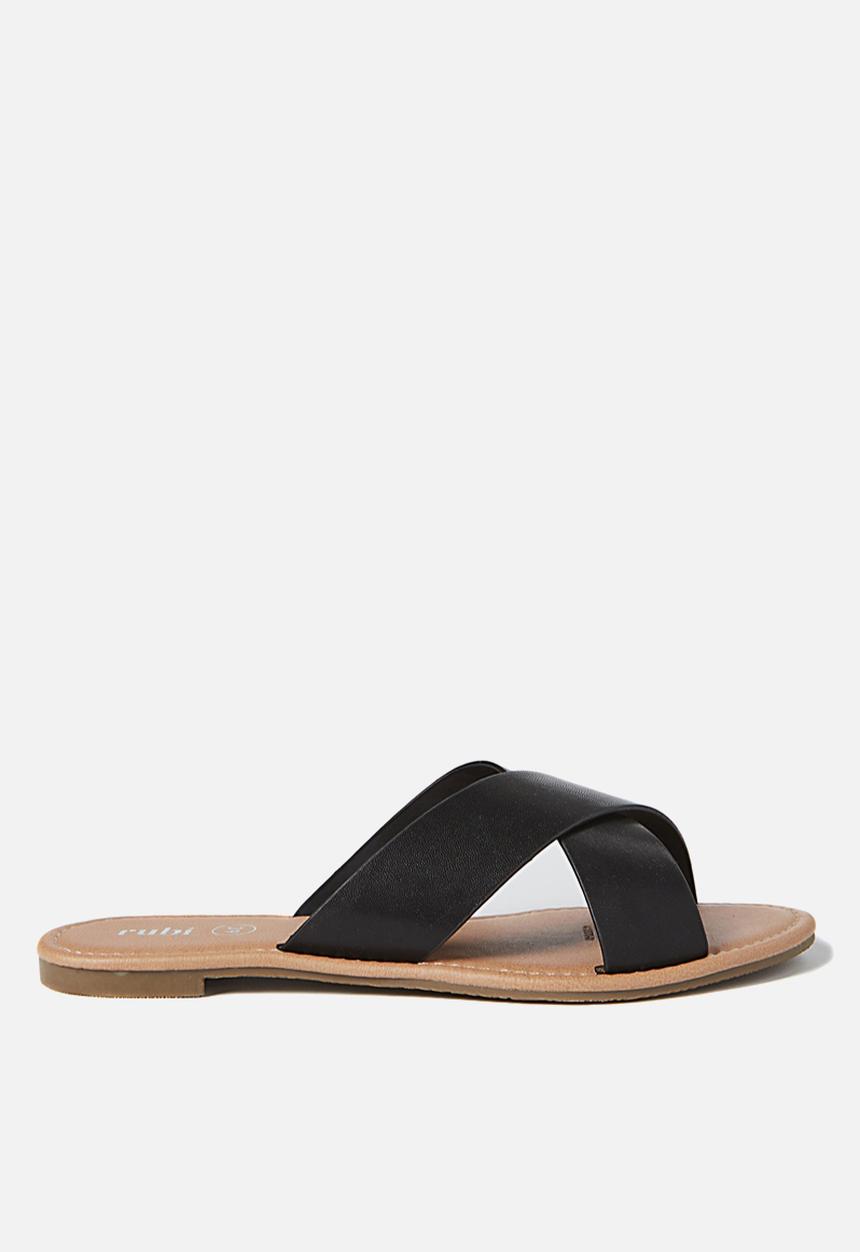 Cotton On - Everyday scarlett xover slide - black