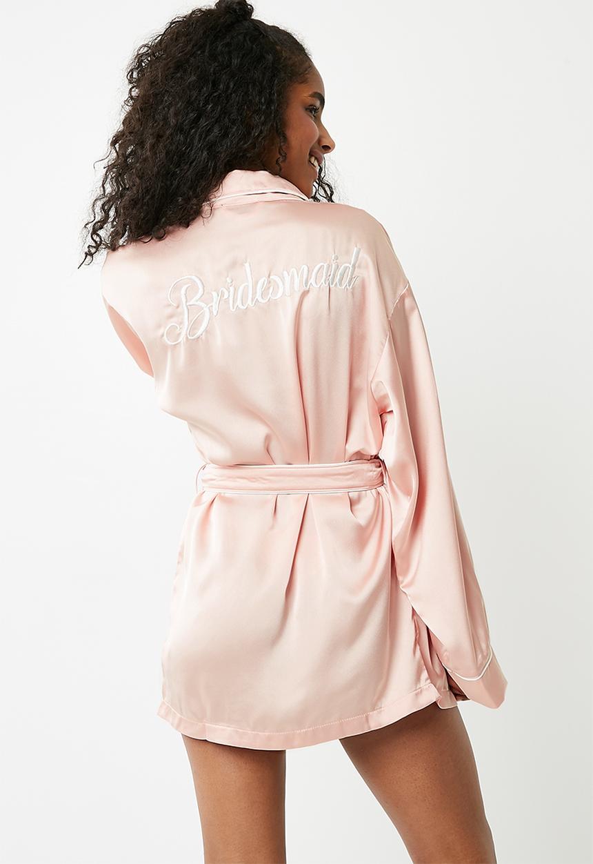 Missguided - Bridesmaid robe - pink