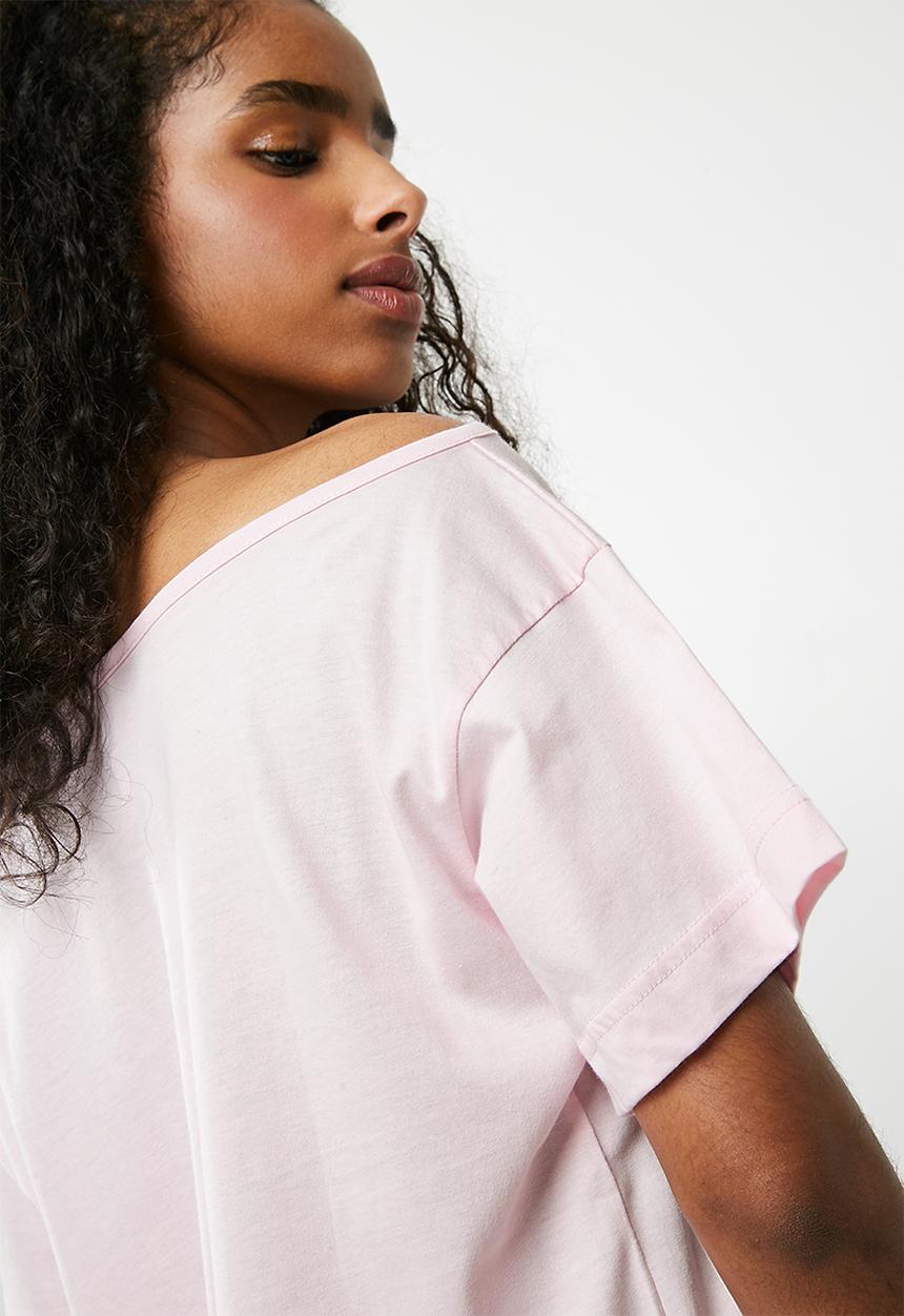 Missguided - Sorry i'm late night tee - pink