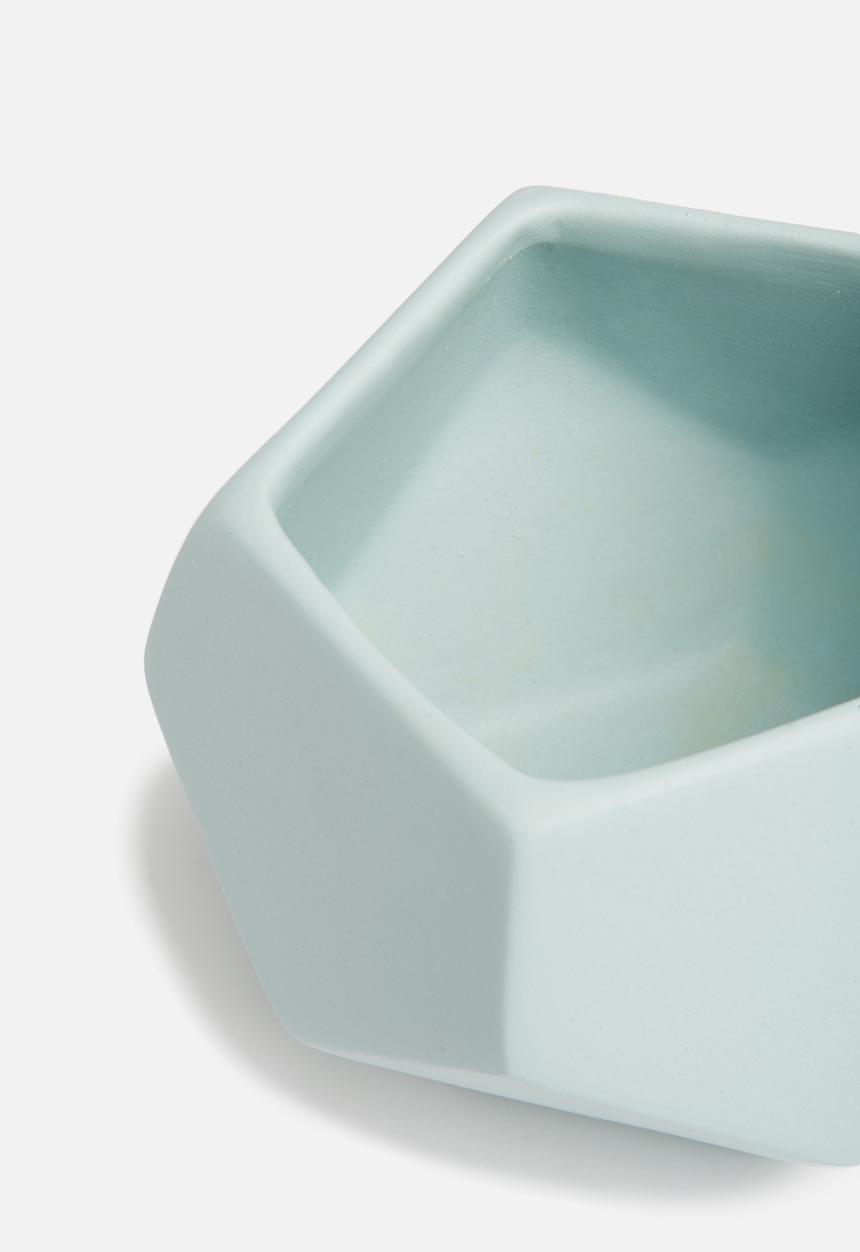 Grey Gardens - Hex mini vase - duck egg